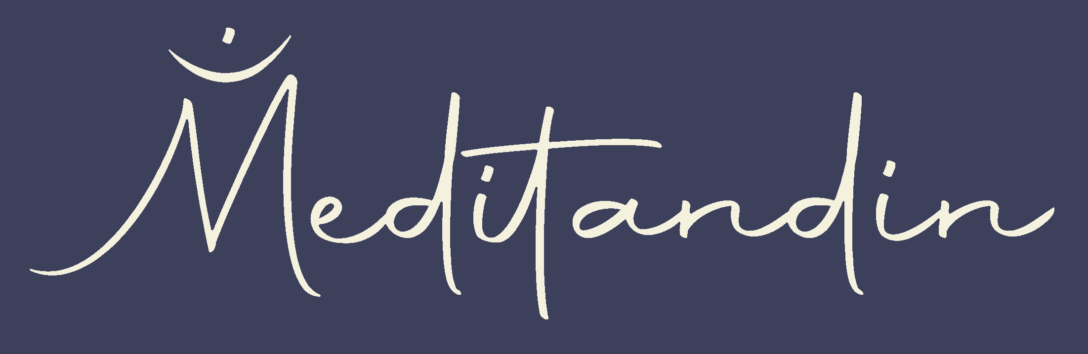 Meditandin fondo azul grande